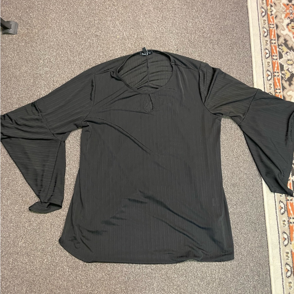 Black, long sleeved dress shirt